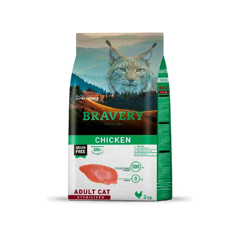 BRAVERY POLLO PARA GATO ADULTO ESTERILIZADO