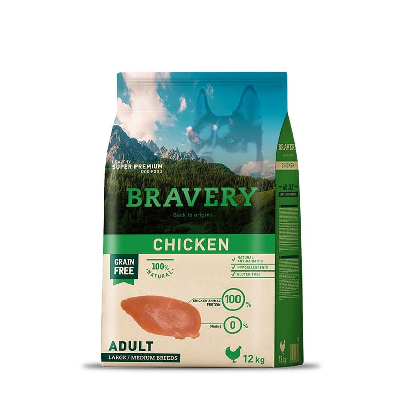 BRAVERY POLLO PARA ADULTOS RAZAS GRANDES/MEDIANAS