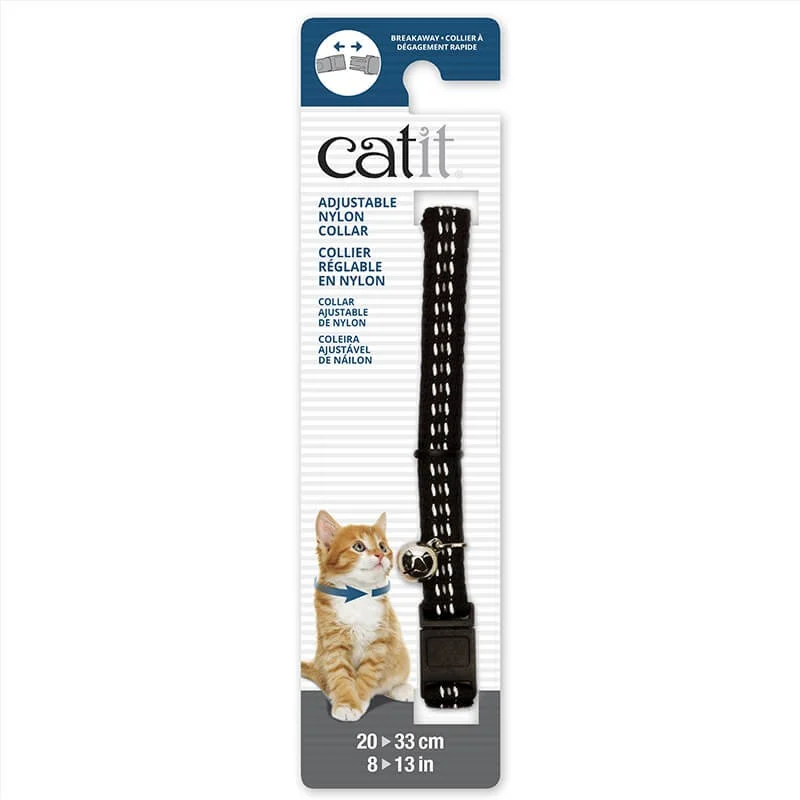 COLLAR AJUSTABLE DE NYLON CON HEBILLA NEGRO