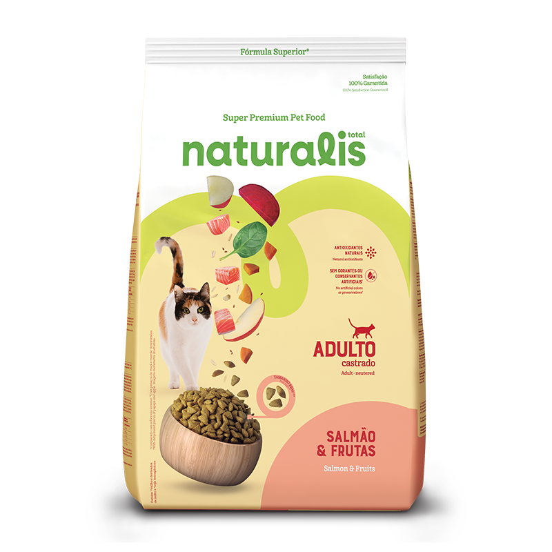 NATURALIS GATO ADULTO CASTRADO SALMON Y FRUIT 1,5kg