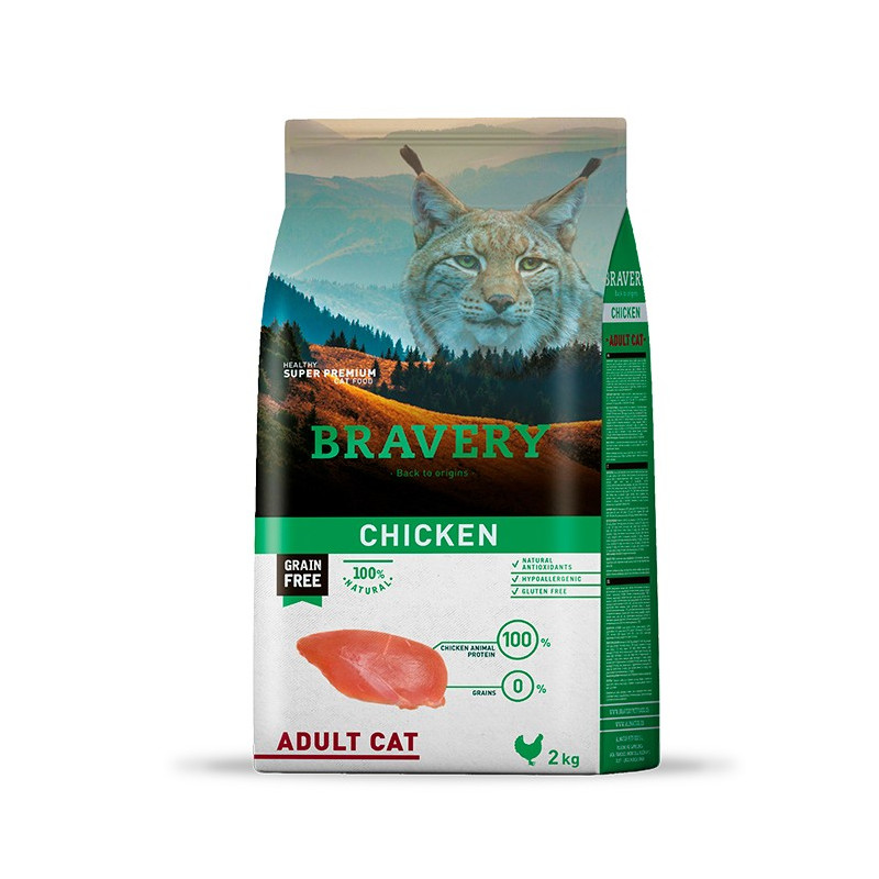 BRAVERY POLLO GATO ADULTO