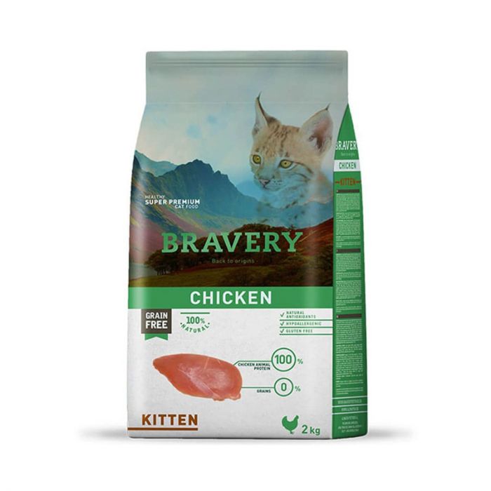 BRAVERY POLLO PARA GATITOS 2 kg