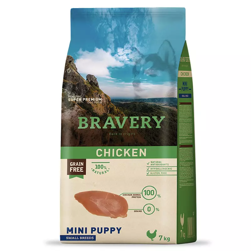 BRAVERY POLLO CACHORROS RAZAS PEQUEÑAS
