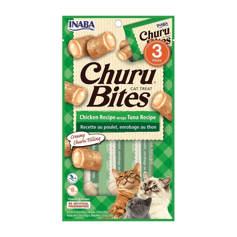 CHURU BITES CHICKEN RECIPE WRAPS TUNA RECIPE 3 PACK