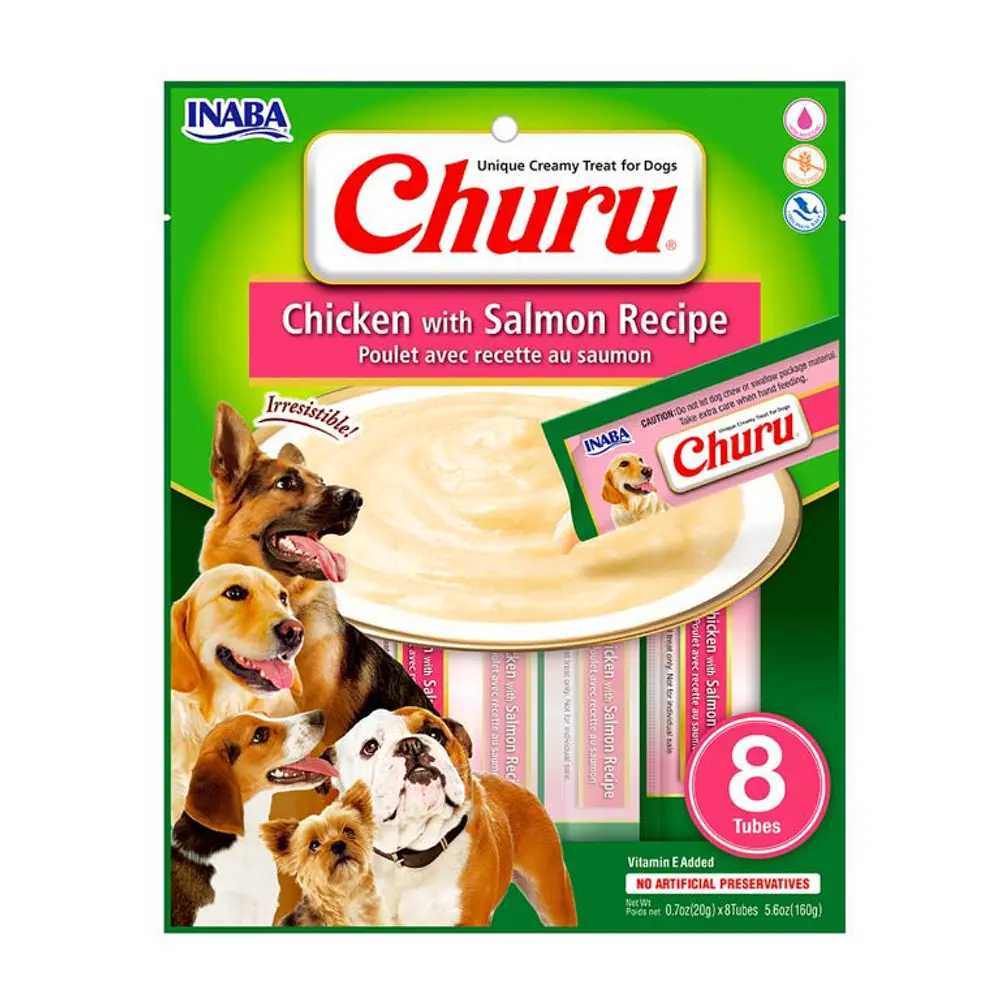 CHURU CHICKEN WITH SALMÓN RECIPE - PERRO 8 unidades