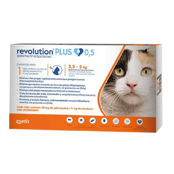 REVOLUTION PLUS 2,5 A 5 KG 0.5 ml [GATO]