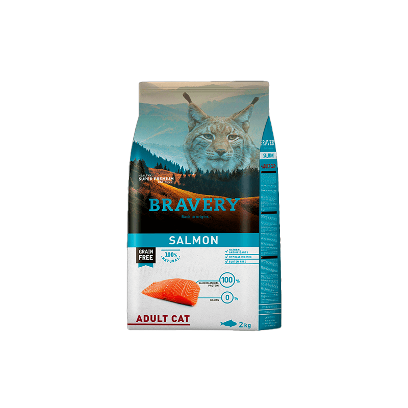 BRAVERY ADULTO SALMÓN PARA GATO 2 kg