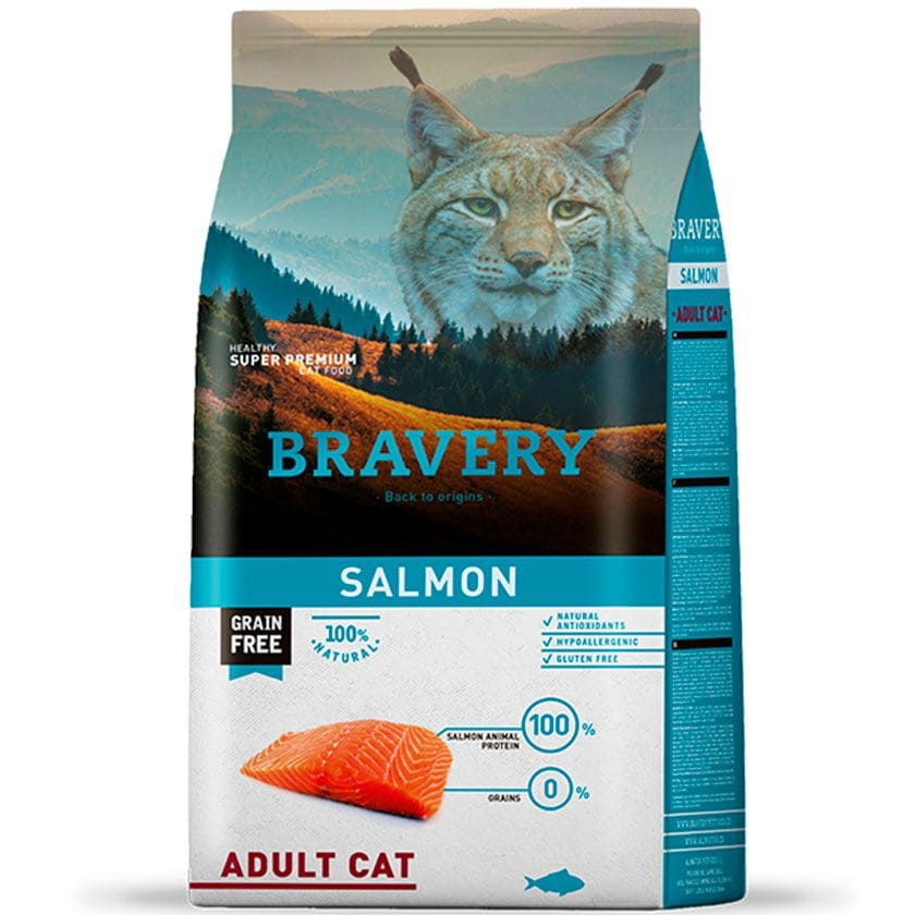 BRAVERY DE SALMÓN PARA GATO ADULTO 7 kg