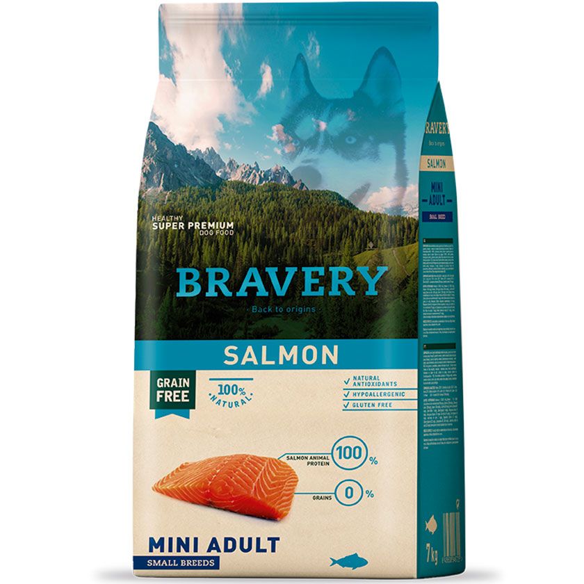 BRAVERY SALMÓN MINI ADULTO RAZAS PEQUEÑAS
