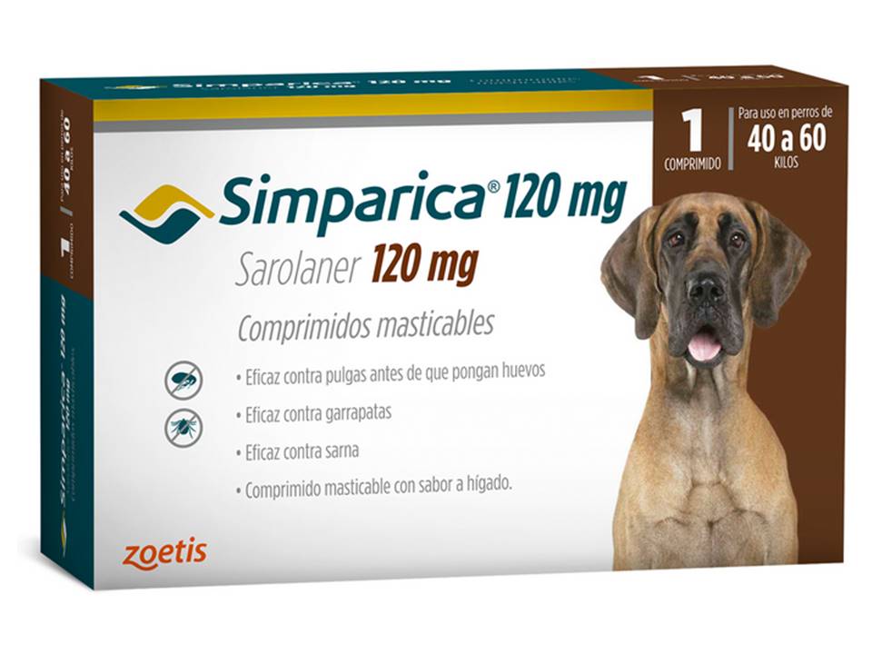 SIMPARICA 40 A 60KG 1 COMP 120 mg
