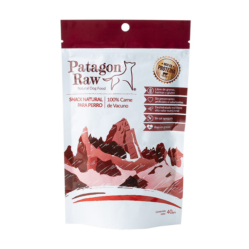 SNACK NATURAL CARNE DE VACUNO   PARA PERRO 40 gr