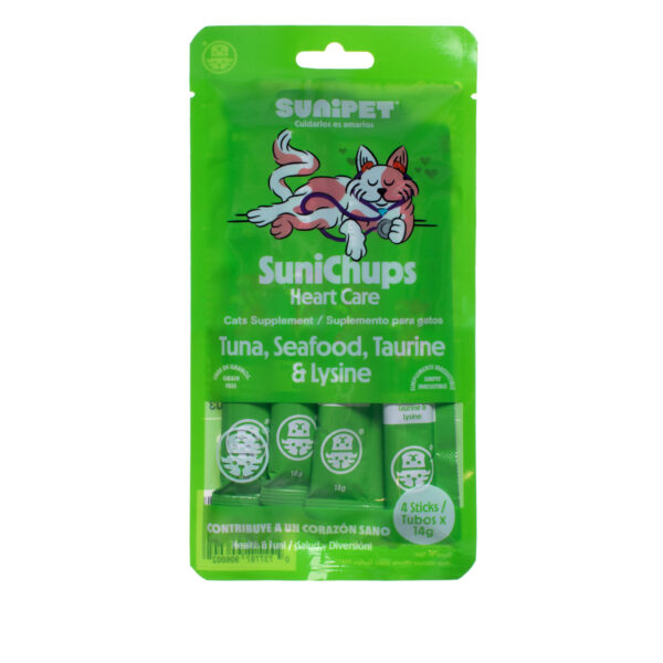SUNICHUPS TUNA, SEAFOOD, TAURINE Y LYSINE 4 UNIDADES 14 gr