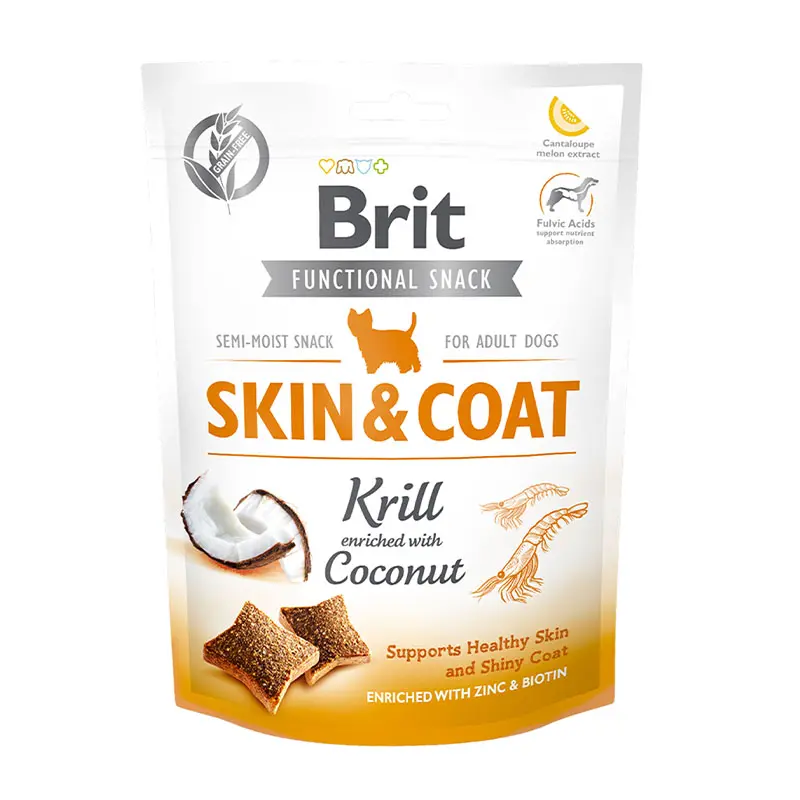 BRIT FUNCTIONAL SNACK SKIN & COAT 150 GR
