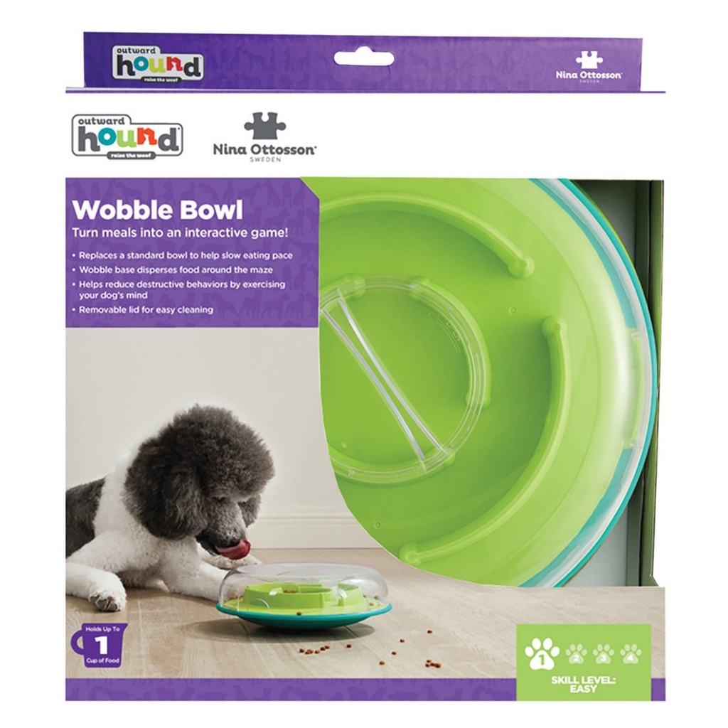 OUTWARD HOUND WOBBLE BOWL Juguete Interactivo Portagolosinas para perros