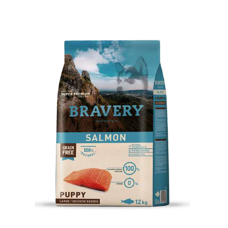 BRAVERY SALMON CACHORRO DE RAZAS GRANDES/MEDIANAS 