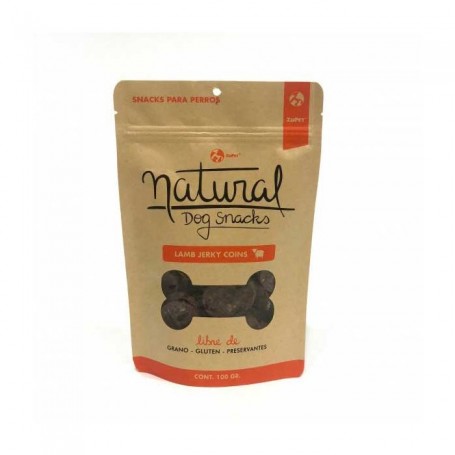[019213594541] NATURAL DOG SNACKS  LAMB JERKY  COINS 
