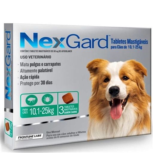 NEXGARD 10 A 25 KG 68 MG