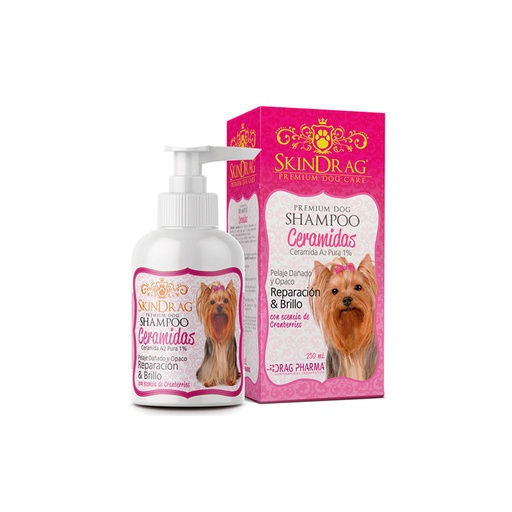 [7800006008856] SKINDRAG SHAMPOO SKINDRAGS CERAMIDAS PELAJE DAÑADO Y OPACO REPARACION & BRILLO AROMA A CRAMBERRIES 250 ml