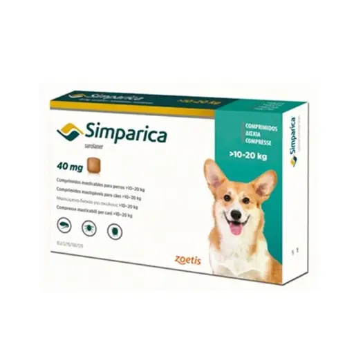 [7804650311157] SIMPARICA 10 A 20KG 1 COMP 40 mg