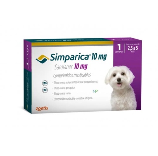 [7804650311133] SIMPARICA 2,5 A 5KG 1 COMP 10 mg