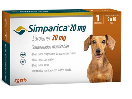 [7804650311140] SIMPARICA 5 A 10KG 1 COMP 20 mg