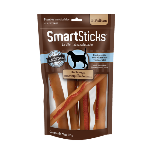 [892383002364] SMARTSTICKS  HECHO CON MANTEQUILLA DE MANI 5 PALITOS