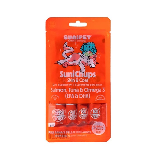 [737787905982] SUNICHUPS SALMON, TUNA, Y OMEGA 3 EPA Y DHA 4 UNIDADES 14 gr