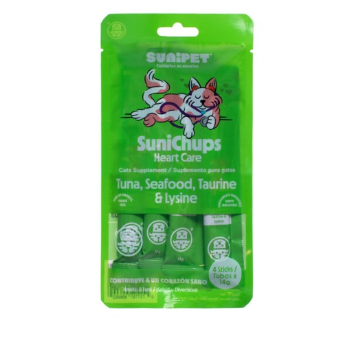 [737787906002] SUNICHUPS TUNA, SEAFOOD, TAURINE Y LYSINE 4 UNIDADES 14 gr