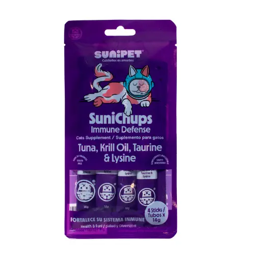 [737787906019] SUNICHUPS TUNA, KRILL OIL, TAURINE Y LYSINE 4 UNIDADES 14 gr
