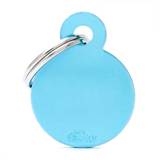 [8055960258291] SMALL ROUND ALUMINUM LIGHT BLUE