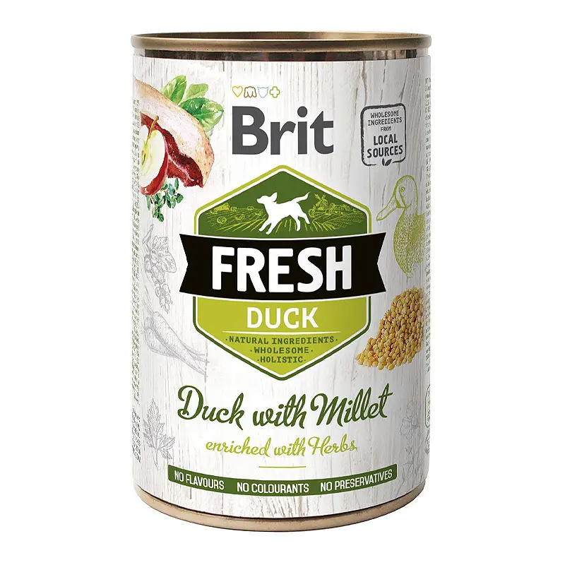 [8595602533909] BRIT FRESH DUCK WITH MILLET 400 GR