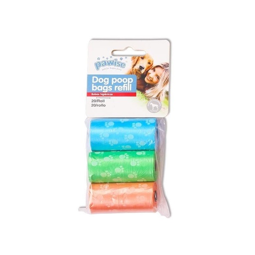 [8886467515965] PAWISE BOLSAS REPUESTO 3×20 DIFERENTES COLORES