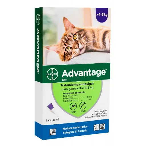 [4007221042914] ADVANTAGE GATO 4 A 8 KG 0.8 ml