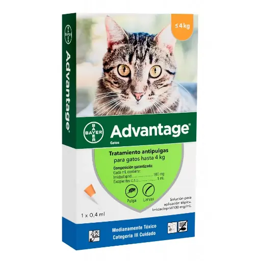[7702123000907] ADVANTAGE GATO MENOS 4 KG 0.4 ml